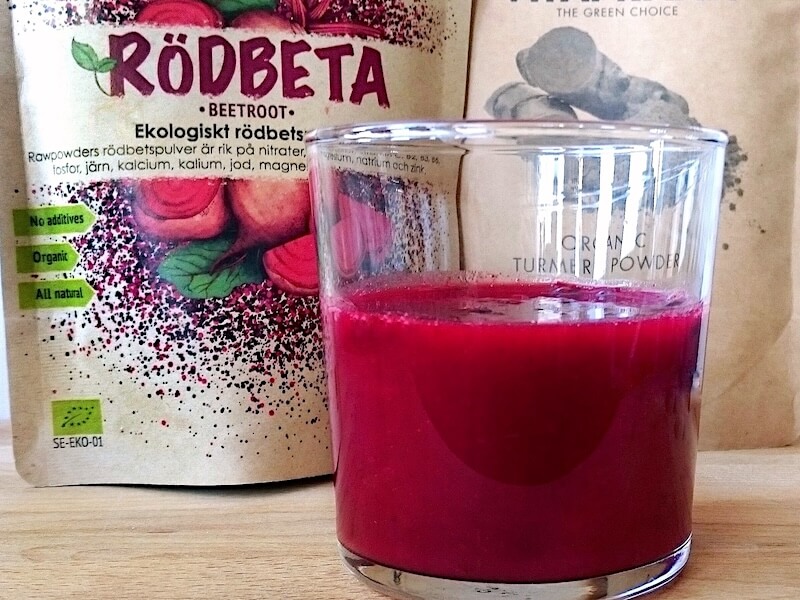 Rödbetsjuice som energidryck