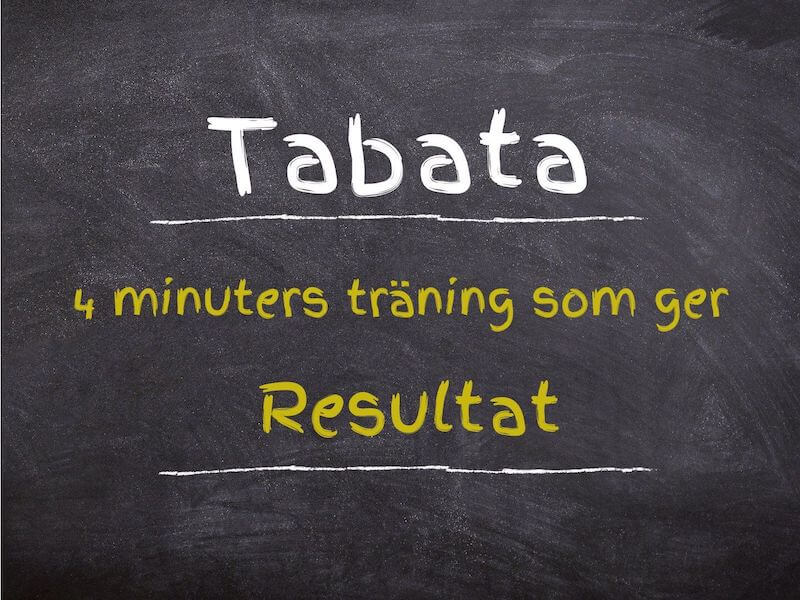 Tabata - 4 minuters träning som ger resultat