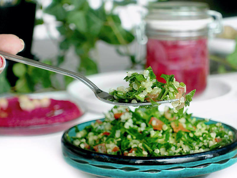 Recept för Tabbouleh (med quinoa istället för bulgur)