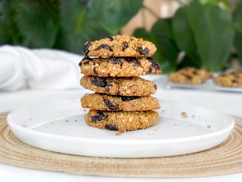 Glutenfria havrekakor med tranbär (vegan)