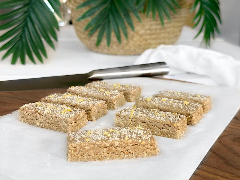 Recept på veganska proteinbars med citron och ingefära